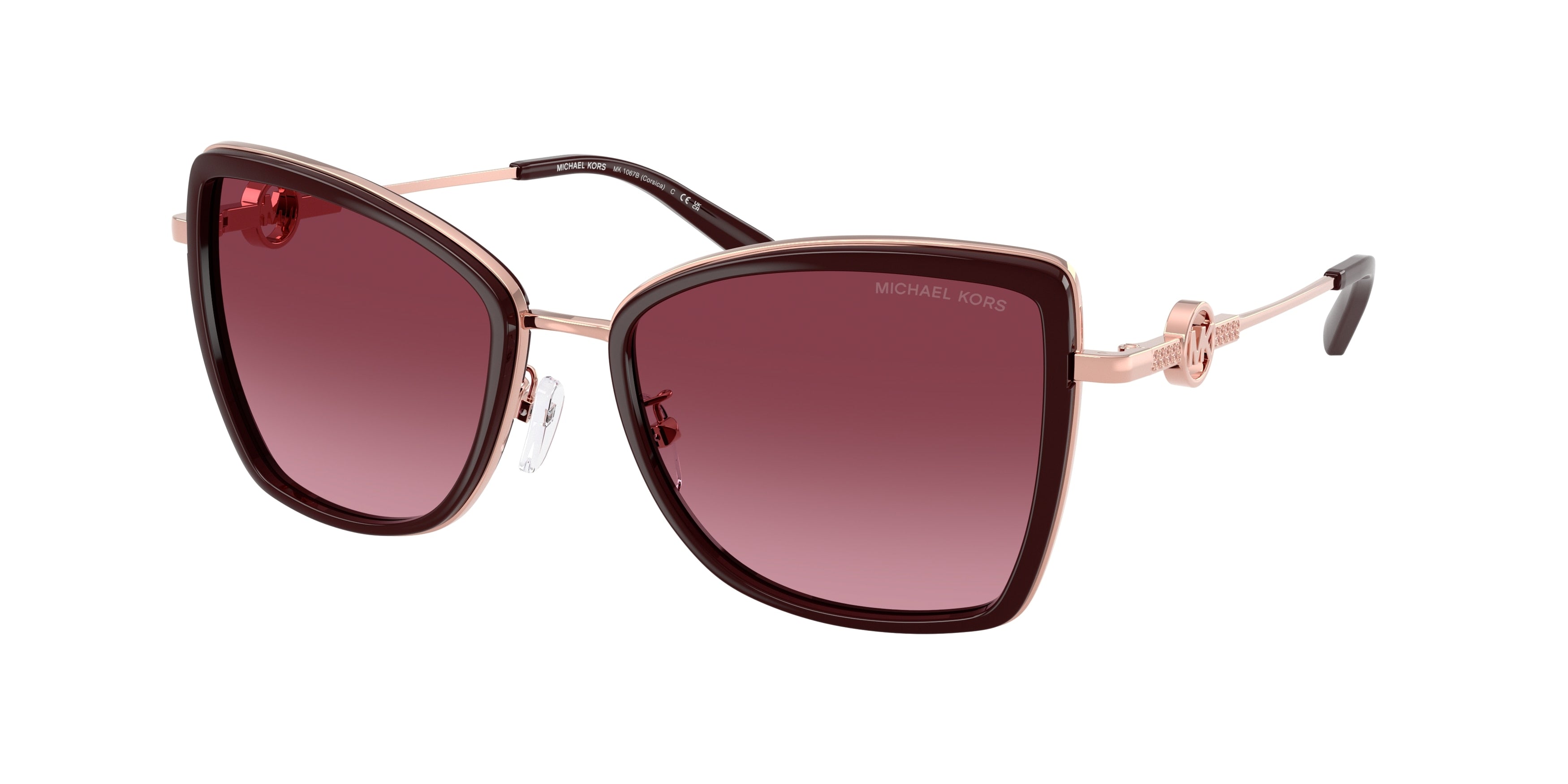 Gafas de Sol Michael Kors Corsica MK1067B Oro Rosa/Cordobán y Borgoña Degradé