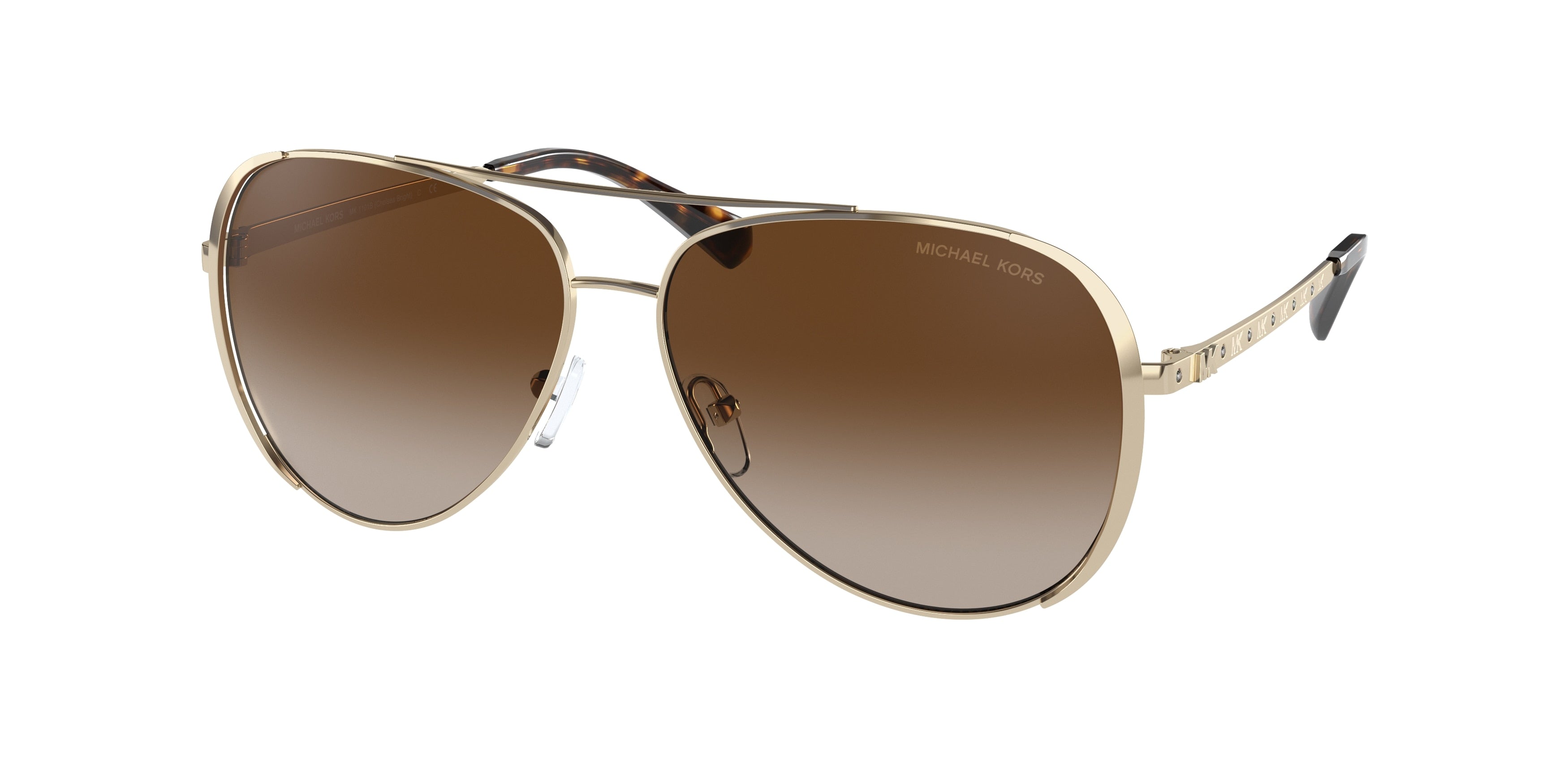 Gafas de Sol Michael Kors Chelsea Bright MK1101B Dorado Claro y Humo Degradé
