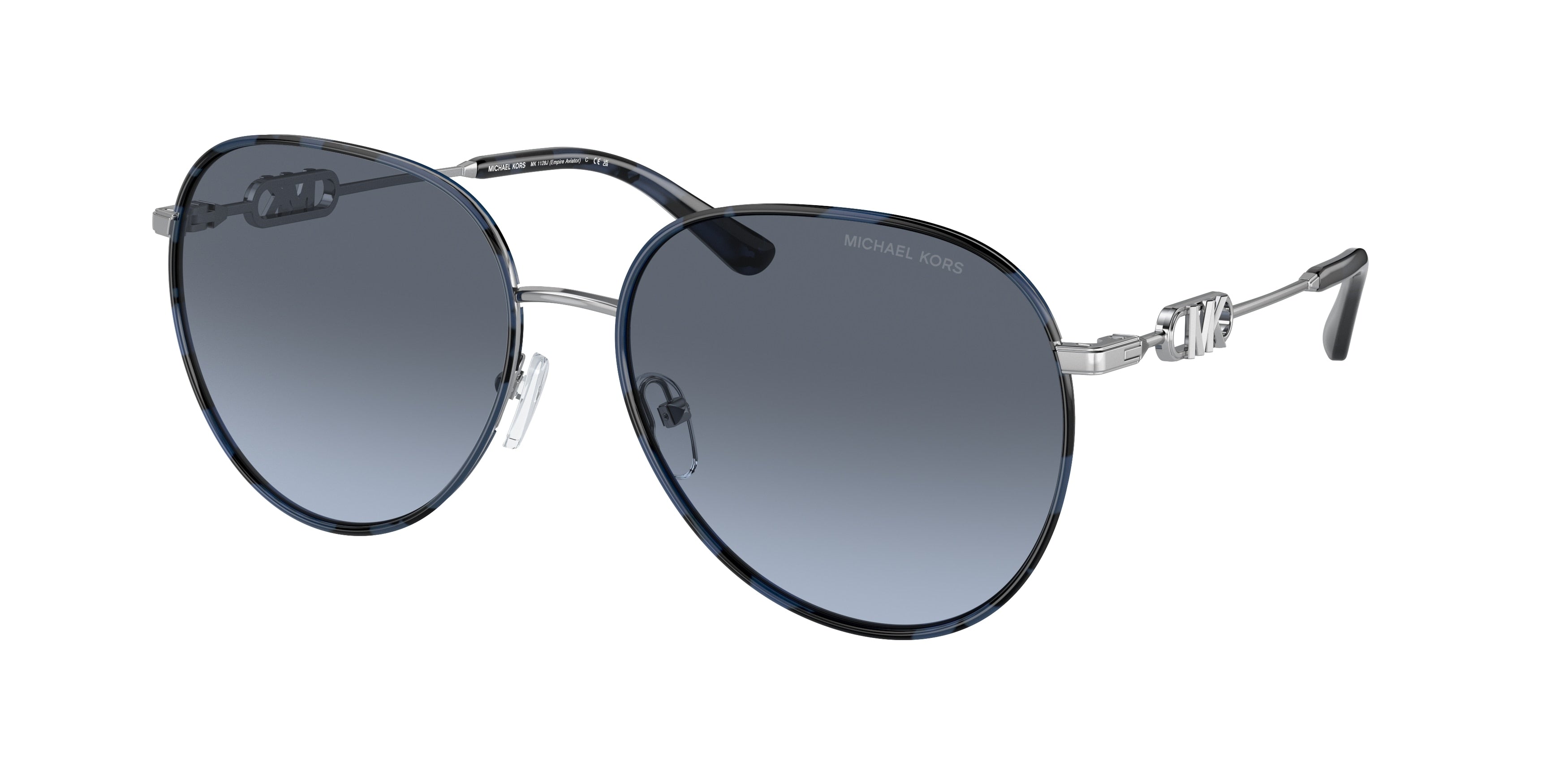 Gafas de Sol Michael Kors Empire MK1128J Silver/Blue Tortoise y Azul Marino Degradé