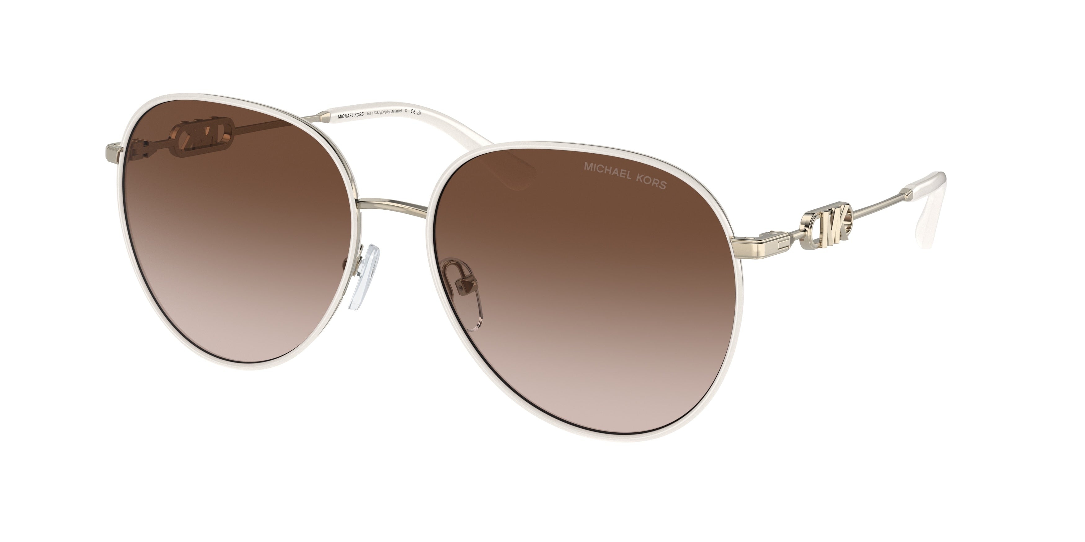 Gafas de Sol Michael Kors Empire MK1128J Dorado Claro/Blanco y Marrón Degradé