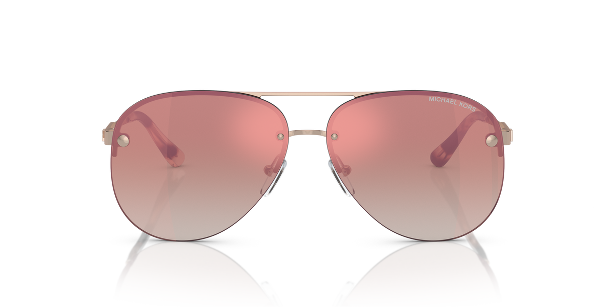 Gafas de Sol Michael Kors East Side MK1135B Oro Rosa y Rosa Degradé Espejado