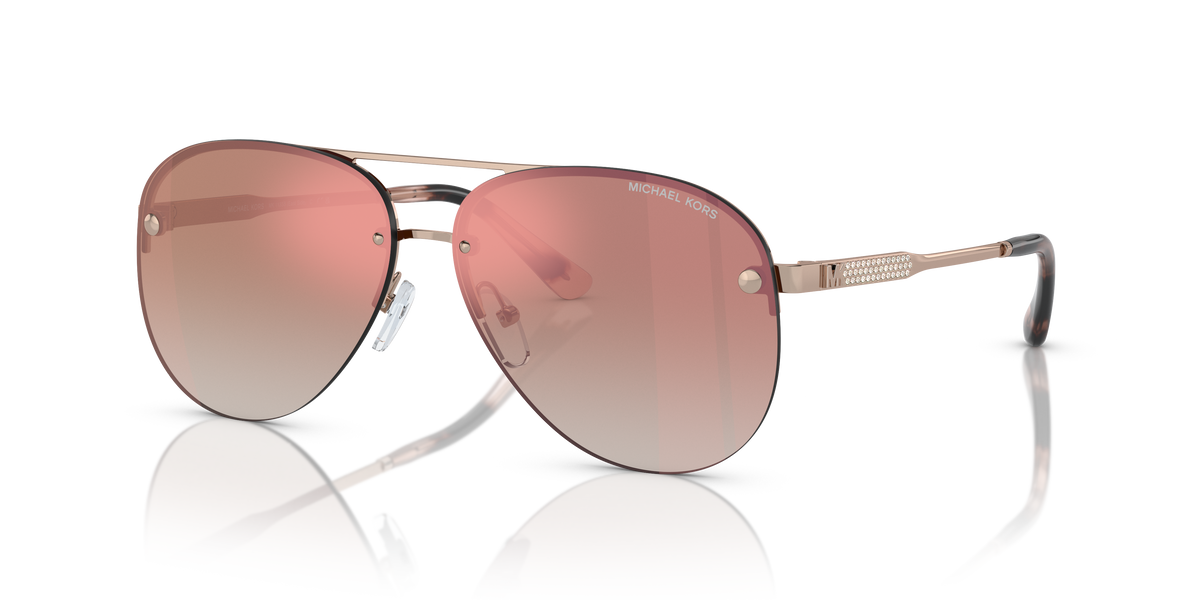 Gafas de Sol Michael Kors East Side MK1135B Oro Rosa y Rosa Degradé Espejado