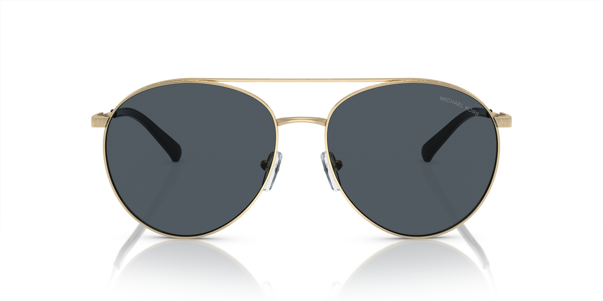 Gafas de Sol Michael Kors Arches MK1138 Dorado Claro y Gris Oscuro Sólido