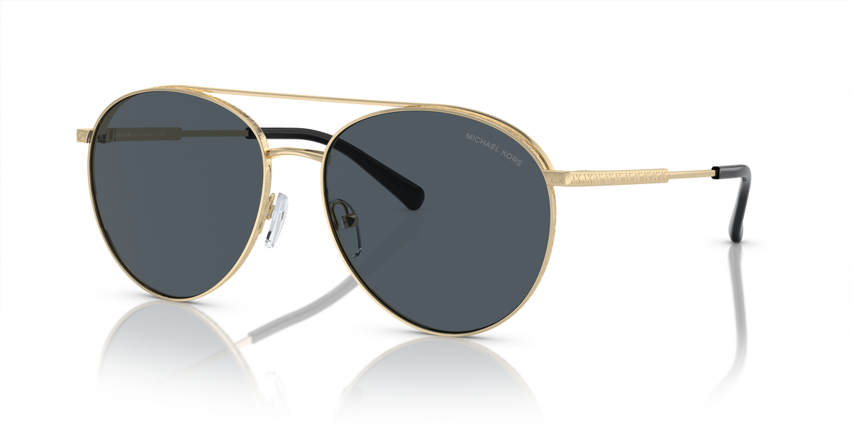 Gafas de Sol Michael Kors Arches MK1138 Dorado Claro y Gris Oscuro Sólido