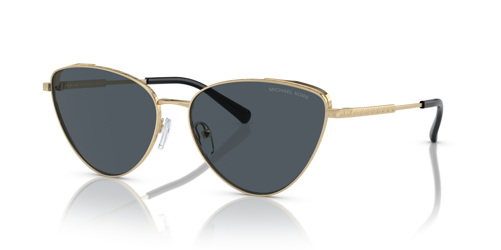 Gafas de Sol Michael Kors Cortez MK1140 Dorado Claro y Gris Oscuro Sólido