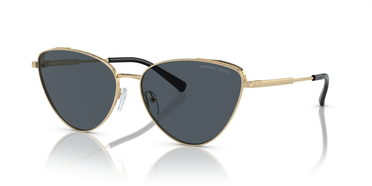 Gafas de Sol Michael Kors Cortez MK1140 Dorado Claro y Gris Oscuro Sólido