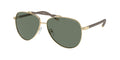 Gafas de Sol Michael Kors Portugal MK1146 Dorado Claro Brillante y Verde Sólido