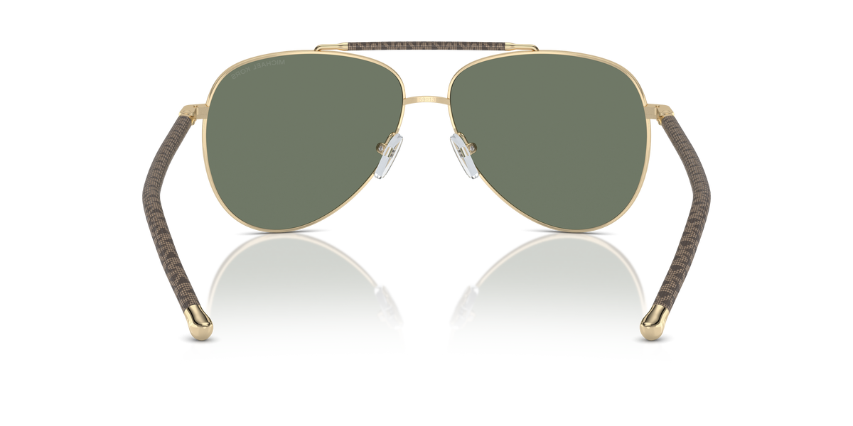Gafas de Sol Michael Kors Portugal MK1146 Dorado Claro Brillante y Verde Sólido