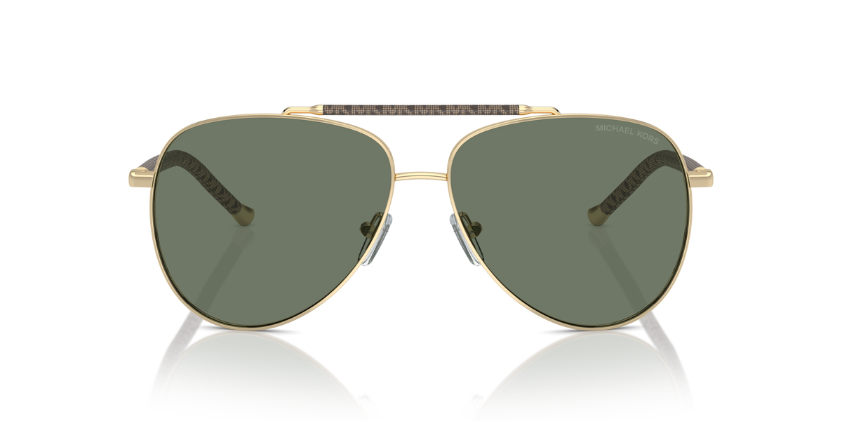 Gafas de Sol Michael Kors Portugal MK1146 Dorado Claro Brillante y Verde Sólido