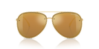 Gafas de Sol Michael Kors Portofino MK1147 Oro amarillo brillante y Dorado Espejado