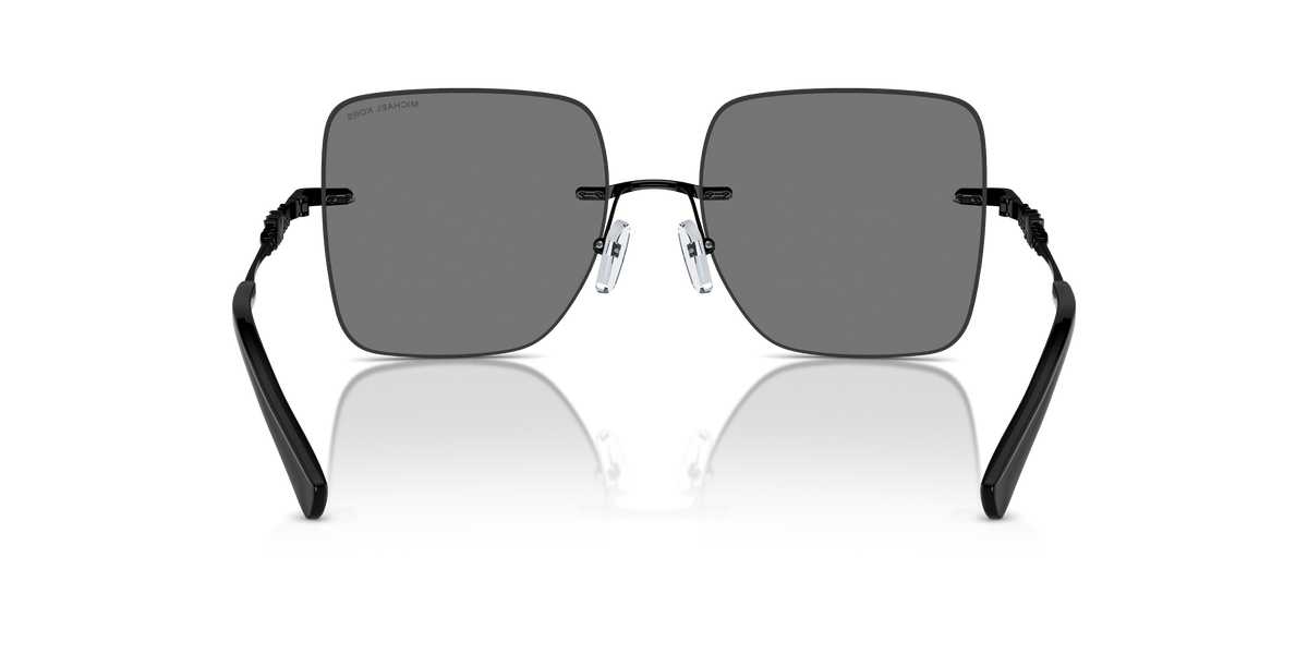 Gafas de Sol Michael Kors Québec MK1150 Espejo gris sólido atrás y Gris y Negro