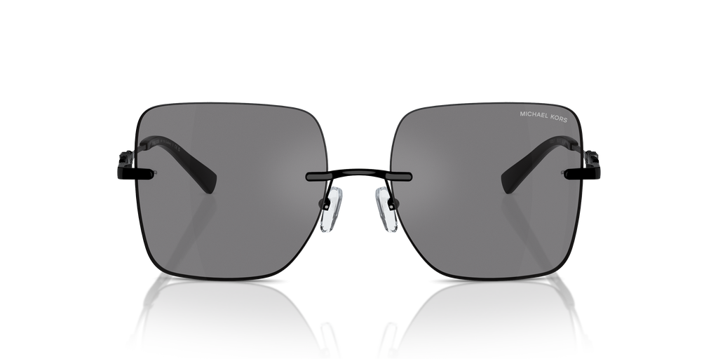 Gafas de Sol Michael Kors Québec MK1150 Espejo gris sólido atrás y Gris y Negro