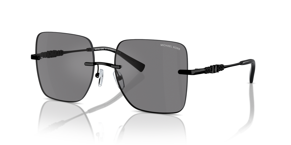 Gafas de Sol Michael Kors Québec MK1150 Espejo gris sólido atrás y Gris y Negro