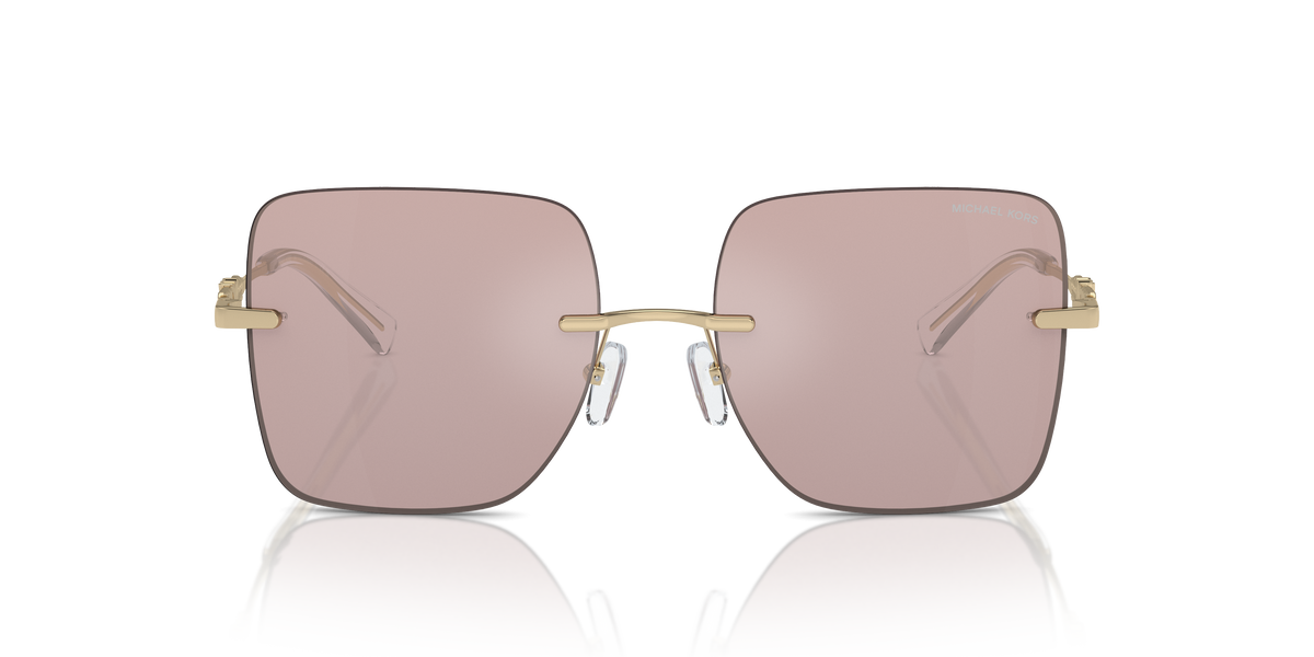 Gafas de Sol Michael Kors Québec MK1150 Pink Solid Back Mirror y Rosa y Negro