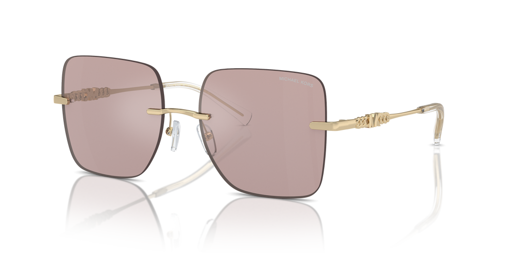 Gafas de Sol Michael Kors Québec MK1150 Pink Solid Back Mirror y Rosa y Negro