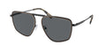 Gafas de Sol Michael Kors Silverton MK1153 Negro Brillante y Gris Oscuro Sólido