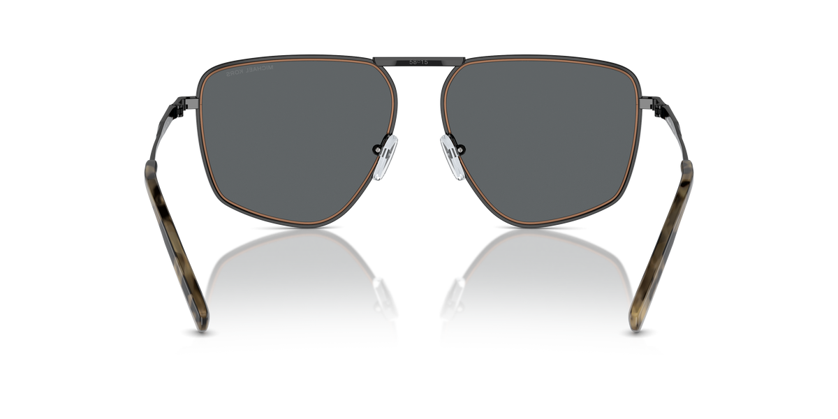 Gafas de Sol Michael Kors Silverton MK1153 Negro Brillante y Gris Oscuro Sólido