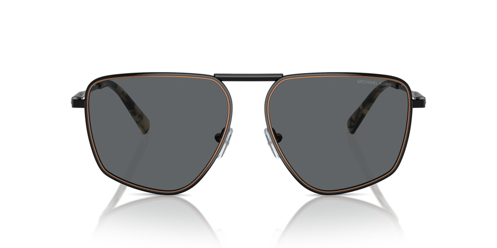 Gafas de Sol Michael Kors Silverton MK1153 Negro Brillante y Gris Oscuro Sólido