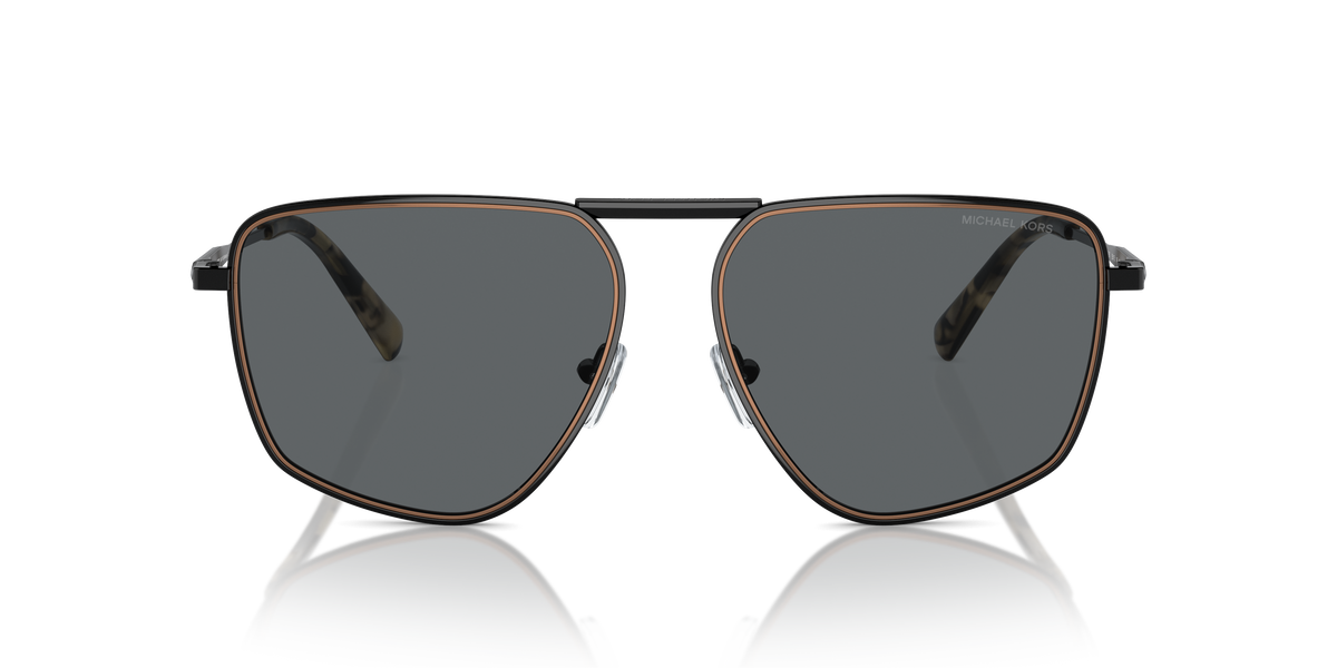 Gafas de Sol Michael Kors Silverton MK1153 Negro Brillante y Gris Oscuro Sólido
