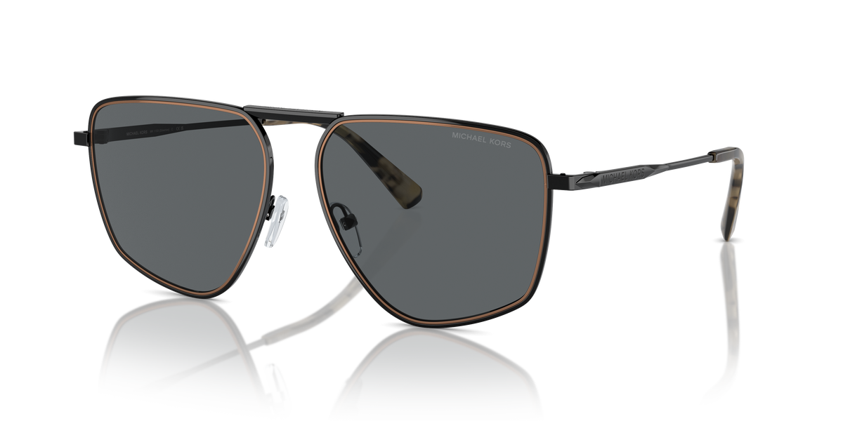 Gafas de Sol Michael Kors Silverton MK1153 Negro Brillante y Gris Oscuro Sólido