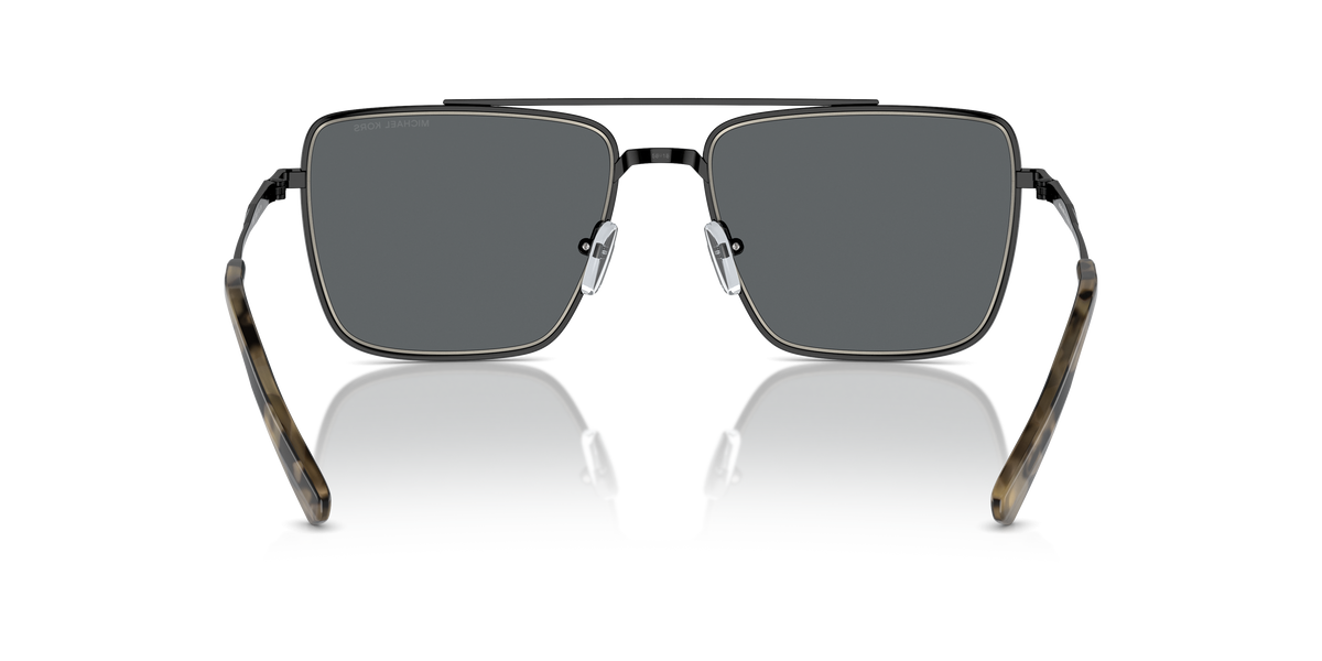 Gafas de Sol Michael Kors Blue Ridge MK1154 Negro Brillante y Gris Oscuro Sólido