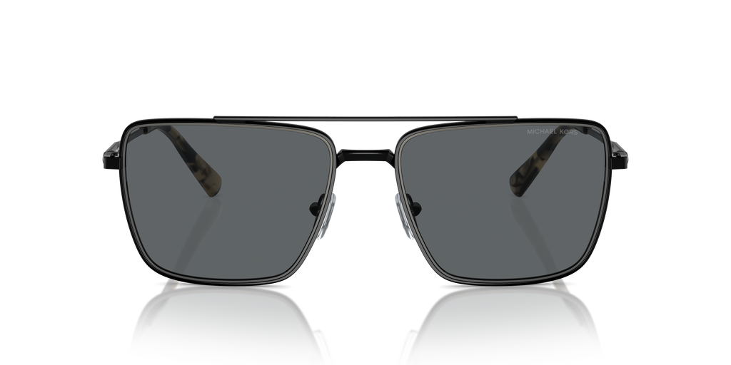 Gafas de Sol Michael Kors Blue Ridge MK1154 Negro Brillante y Gris Oscuro Sólido
