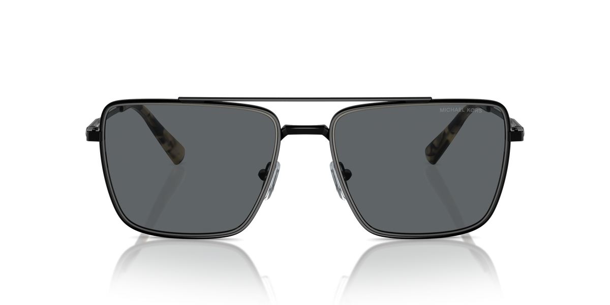 Gafas de Sol Michael Kors Blue Ridge MK1154 Negro Brillante y Gris Oscuro Sólido