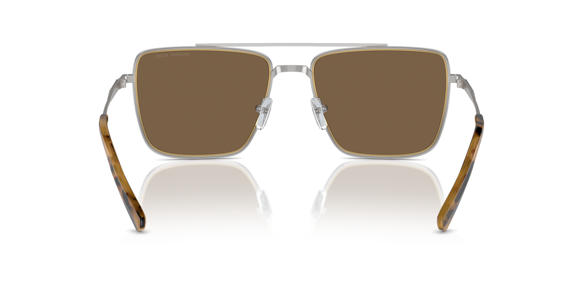 Gafas de Sol Michael Kors Blue Ridge MK1154 Plateado Brillante y Marrón Sólido