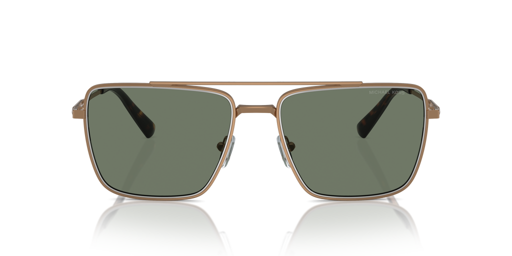 Gafas de Sol Michael Kors Blue Ridge MK1154 Dorado Brillante y Verde Sólido