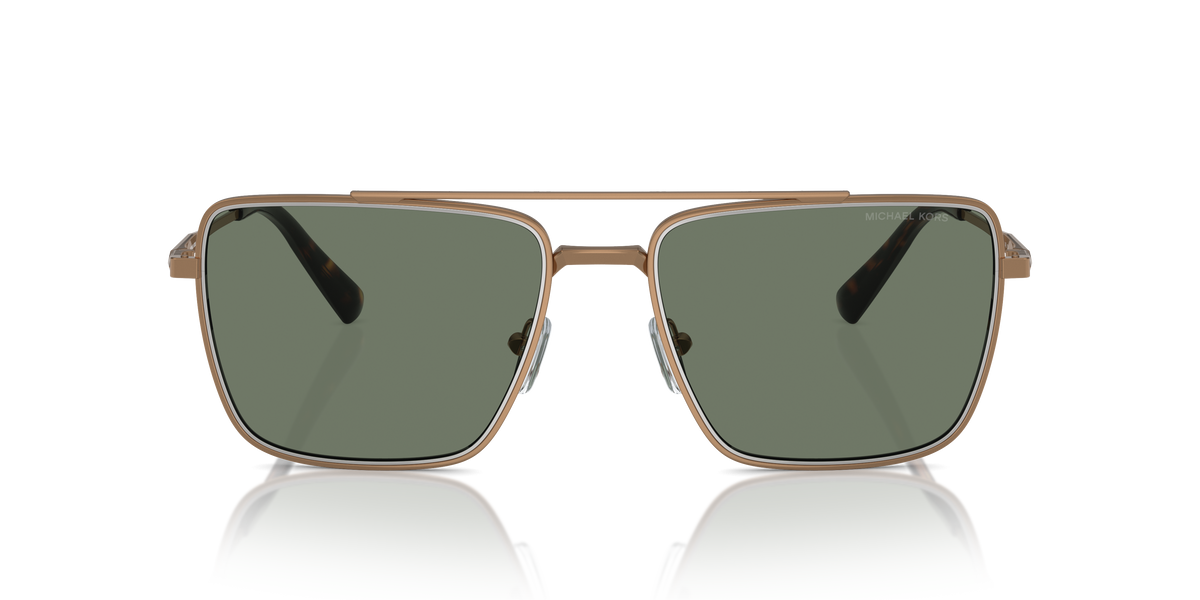 Gafas de Sol Michael Kors Blue Ridge MK1154 Dorado Brillante y Verde Sólido