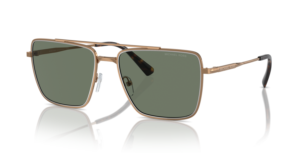 Gafas de Sol Michael Kors Blue Ridge MK1154 Dorado Brillante y Verde Sólido