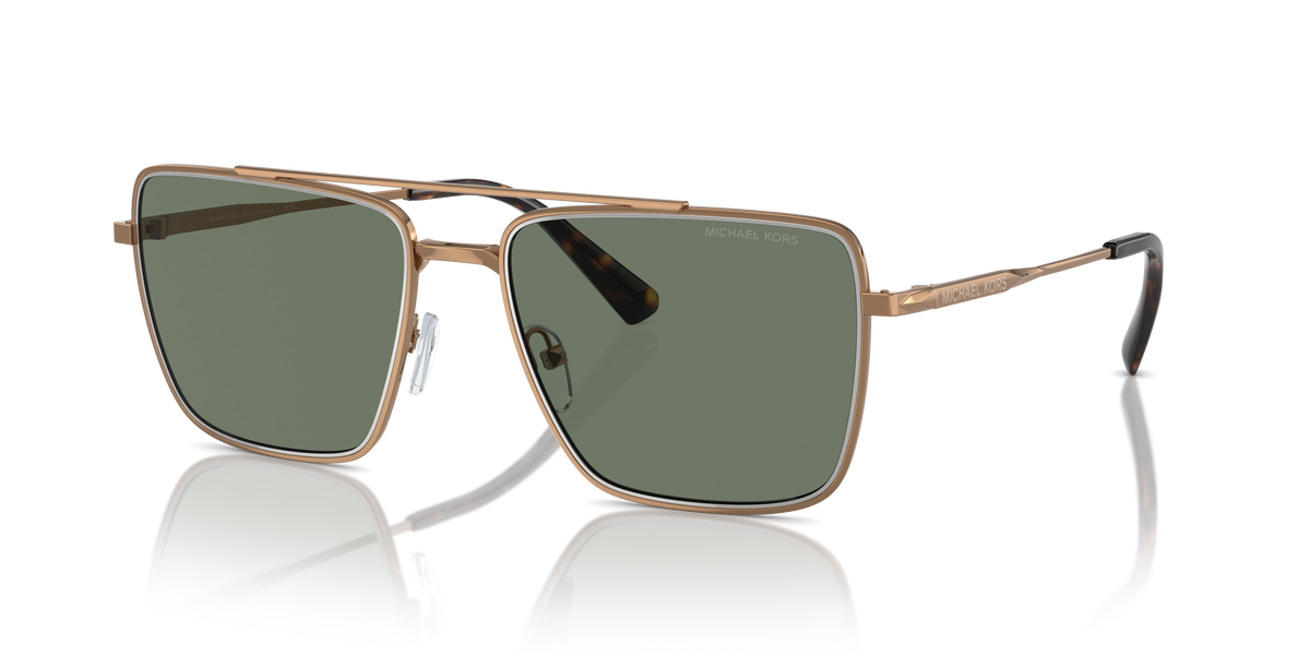Gafas de Sol Michael Kors Blue Ridge MK1154 Dorado Brillante y Verde Sólido