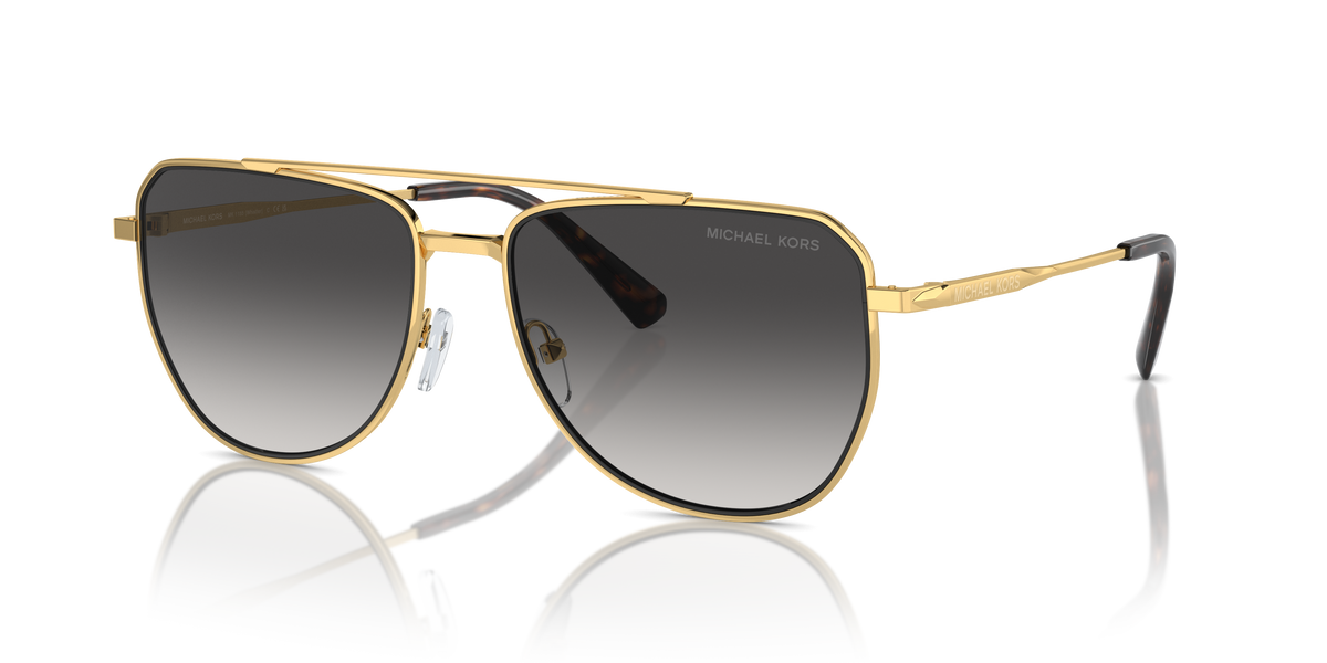 Gafas de Sol Michael Kors Whistler MK1155 Oro amarillo brillante y Gris Claro Degradé