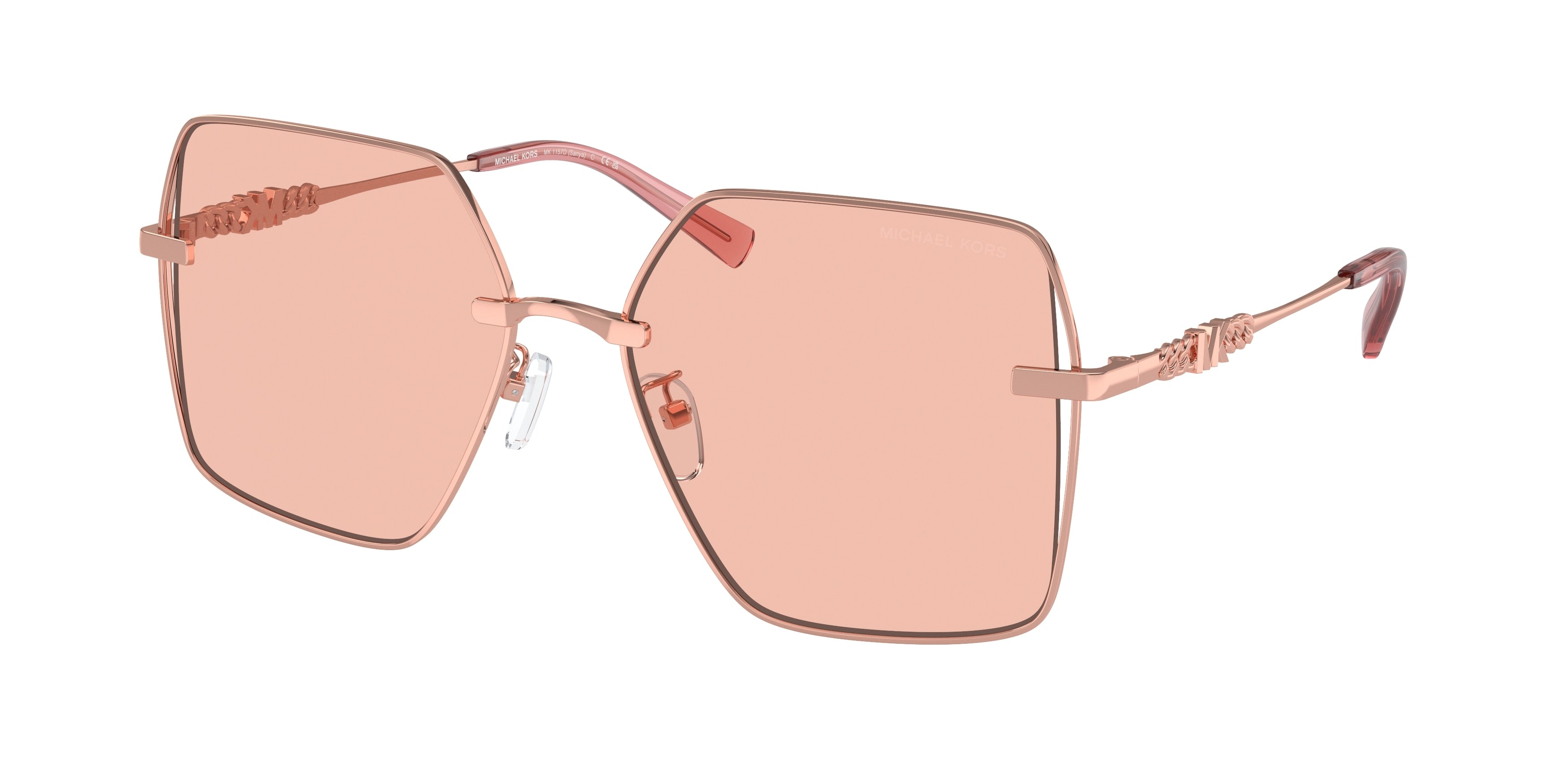 Gafas de Sol Michael Kors Sanya MK1157D Oro Rosa Brillante y Rosáceo Sólido