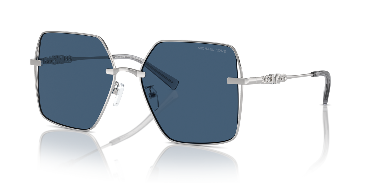 Gafas de Sol Michael Kors Sanya MK1157D Plateado Brillante y Azul Sólido