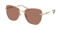 Gafas de Sol Michael Kors Beijing MK1158D Dorado Claro Brillante y Marrón Claro Sólido