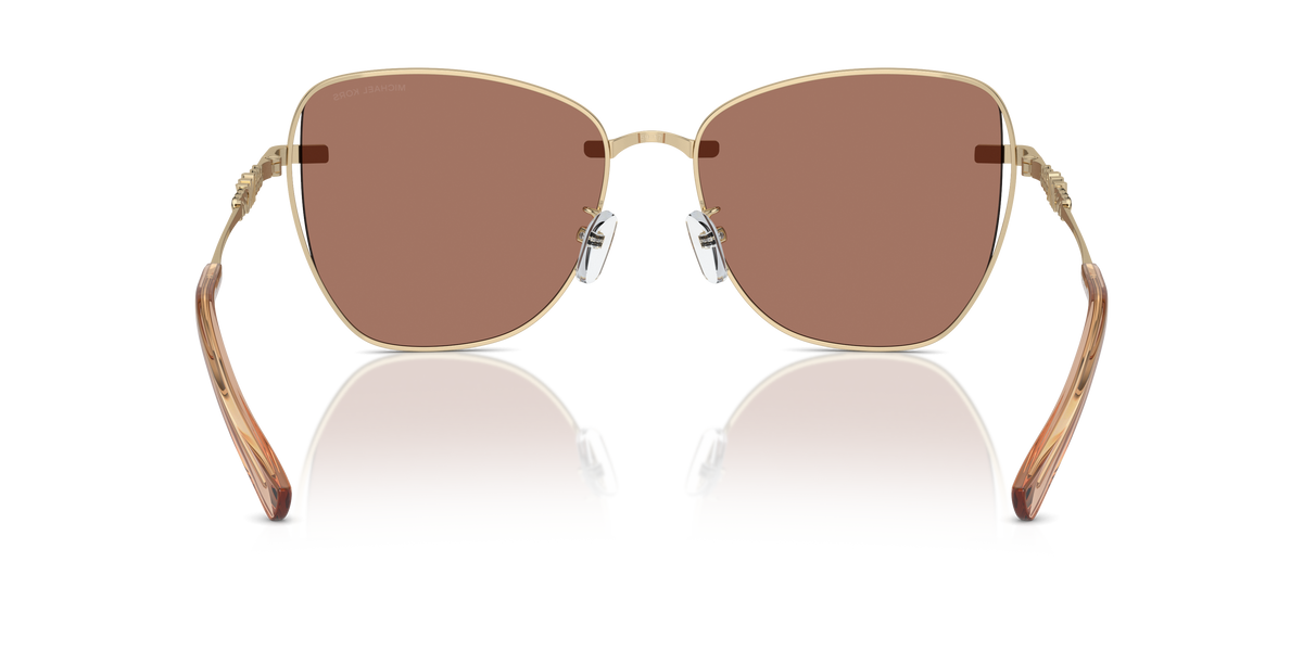 Gafas de Sol Michael Kors Beijing MK1158D Dorado Claro Brillante y Marrón Claro Sólido