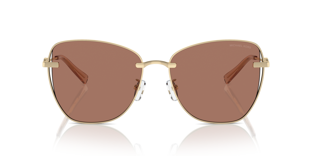 Gafas de Sol Michael Kors Beijing MK1158D Dorado Claro Brillante y Marrón Claro Sólido
