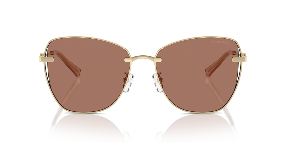 Gafas de Sol Michael Kors Beijing MK1158D Dorado Claro Brillante y Marrón Claro Sólido