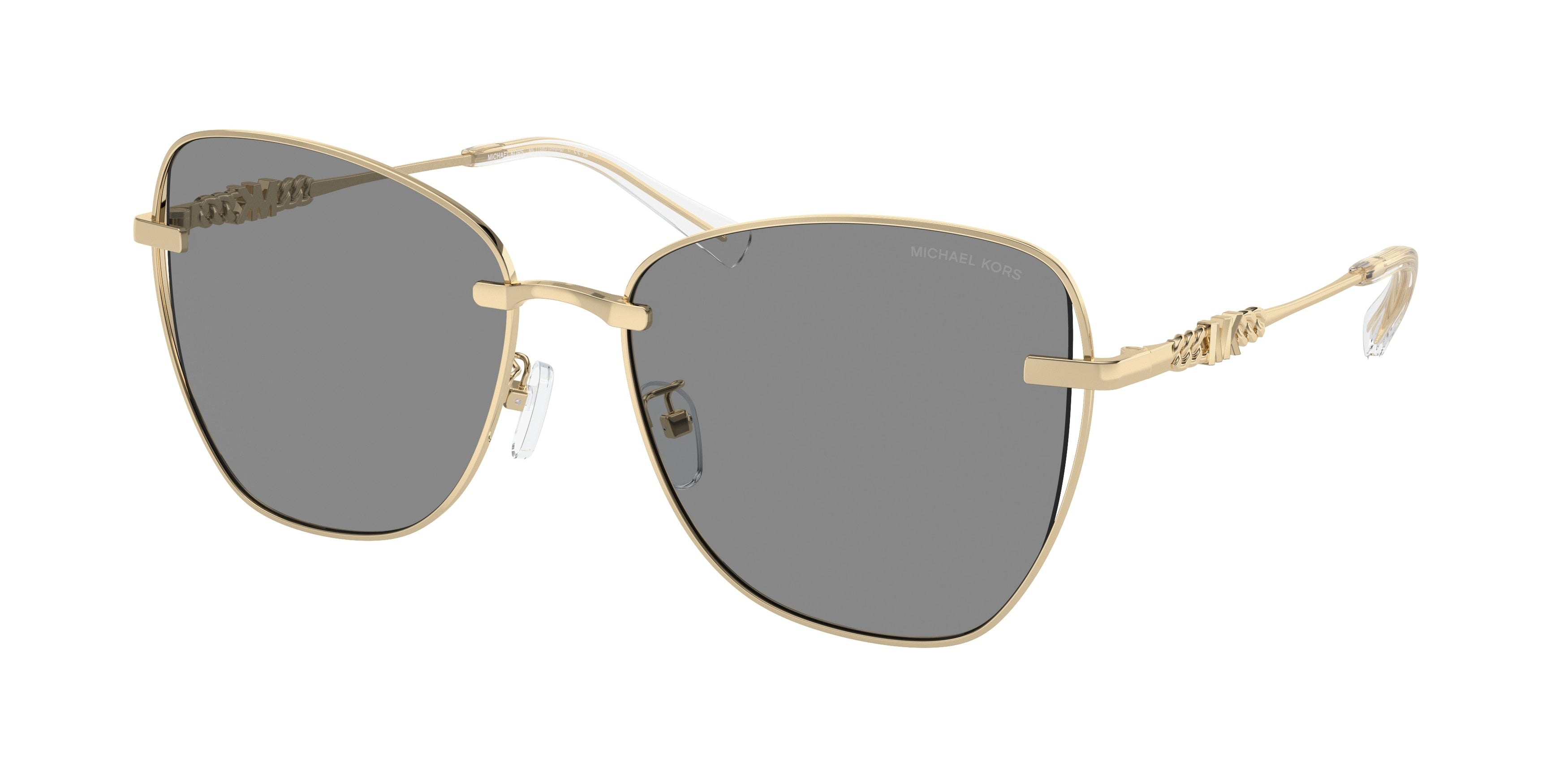 Gafas de Sol Michael Kors Beijing MK1158D Dorado Claro Brillante y Gris Sólido