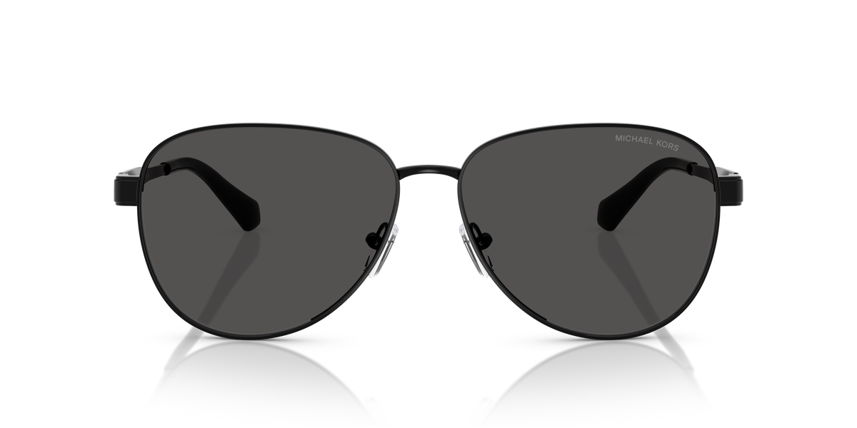 Gafas de Sol Michael Kors Biarritz MK1160 Negro Brillante y Gris Oscuro Sólido