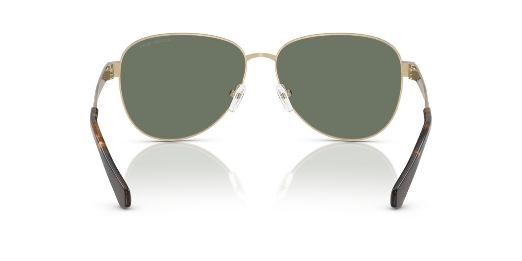 Gafas de Sol Michael Kors Biarritz MK1160 Oro claro brillante y Verde Sólido