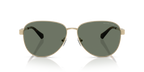 Gafas de Sol Michael Kors Biarritz MK1160 Oro claro brillante y Verde Sólido