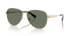 Gafas de Sol Michael Kors Biarritz MK1160 Oro claro brillante y Verde Sólido