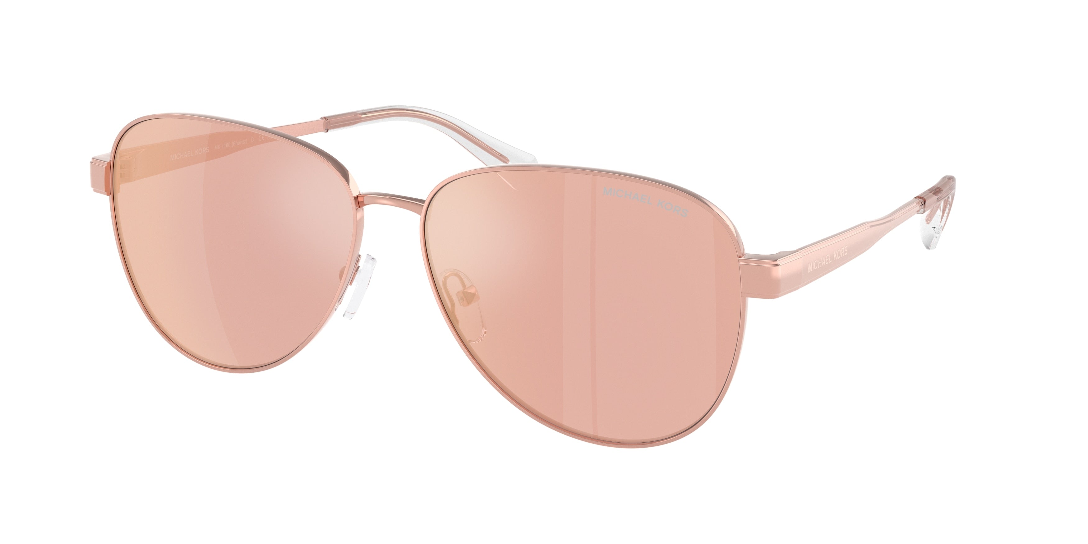 Gafas de Sol Michael Kors Biarritz MK1160 Oro Rosa y Oro Rosa Espejado
