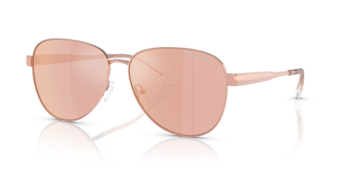 Gafas de Sol Michael Kors Biarritz MK1160 Oro Rosa y Oro Rosa Espejado