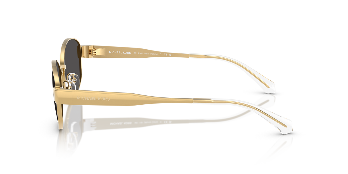 Gafas de Sol Michael Kors Monte Carlo MK1161 Dorado y Amarillo y Gris Oscuro Sólido