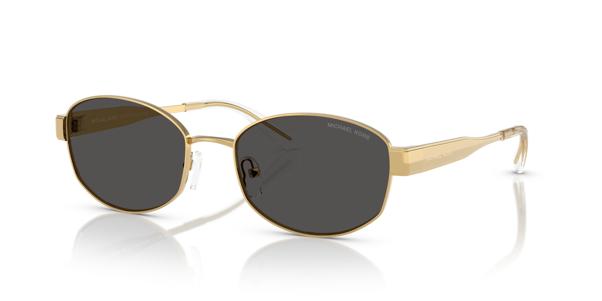 Gafas de Sol Michael Kors Monte Carlo MK1161 Dorado y Amarillo y Gris Oscuro Sólido