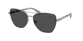 Gafas de Sol Michael Kors Dorado Beach MK1163 Gris Plomo Brillante y Gris Oscuro Sólido
