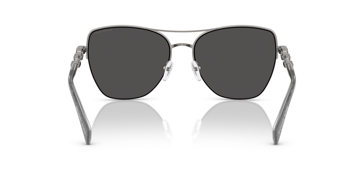Gafas de Sol Michael Kors Dorado Beach MK1163 Gris Plomo Brillante y Gris Oscuro Sólido